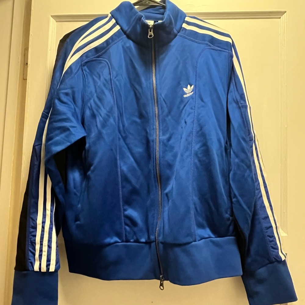 Unique Adidas Royal Blue / black Quilted set!